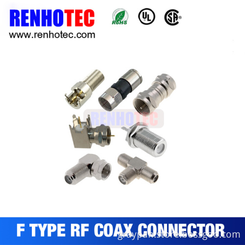 RF Connector F Type Male and Female Electrical F Connector Types
